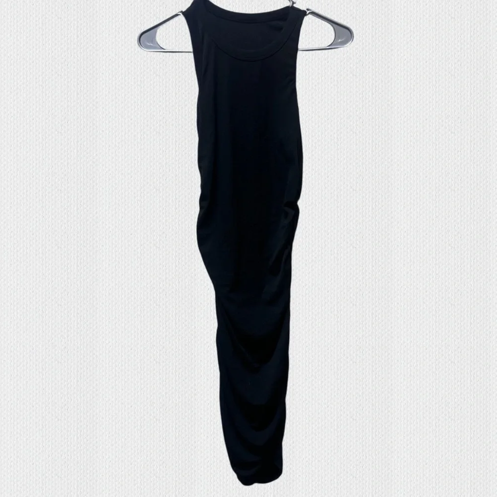NWOT Black‎ Bodycon Ruched Dress Sz Small